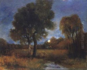 Herbstlandschaft Im Mondschein by Erno (Ernst) Marko