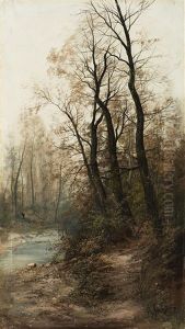 Paesaggio Boschivo Con Torrente by Henry Marko