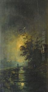 Paysage Au Clair De Lune Paysage Au Clair De Lune