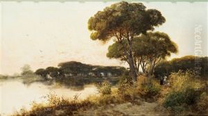 Paesaggio Lacustre Con Figure by Henry Marko