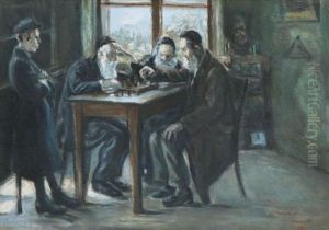 Schaakspelend Joods Gezelschap