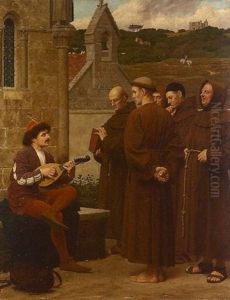 The Minstrel. A Love Song Or A Song Of Good Life by Henry Stacy Marks
