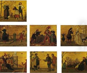 The Seven Ages (set Of Of 7) by Henry Stacy Marks