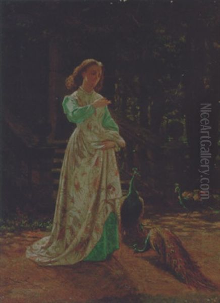 Feeding The Peacocks - view 1