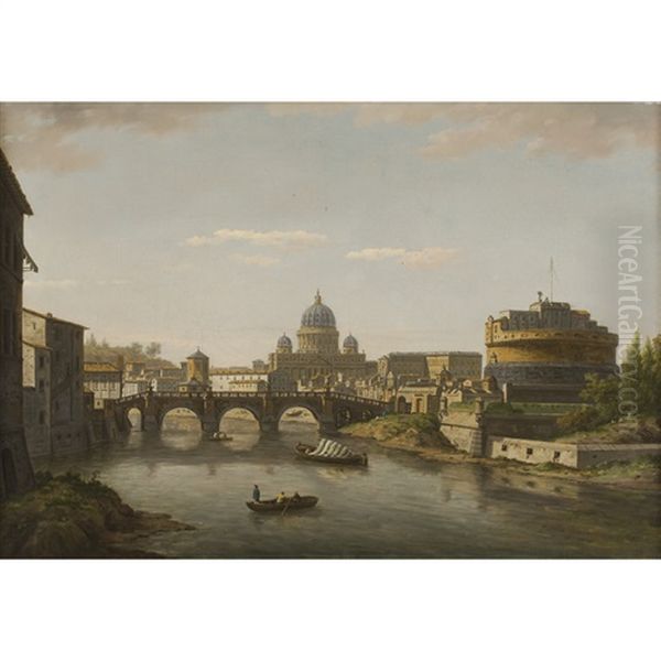 View Of Rome With St Peter's And The Castel Sant' Angelo - view 1