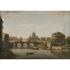 View Of Rome With St Peter's And The Castel Sant' Angelo