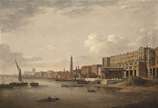 View Of The London Riverfront From Westminster To The Adelphi - view 1