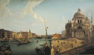 Vue Du Grand Canal Et De La Basilique Santa Maria Della Salute
