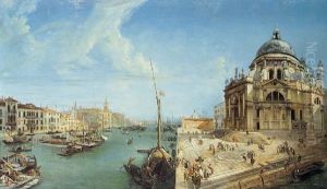 La Basilica Della Salute Con Il Bacino Di S. Marco