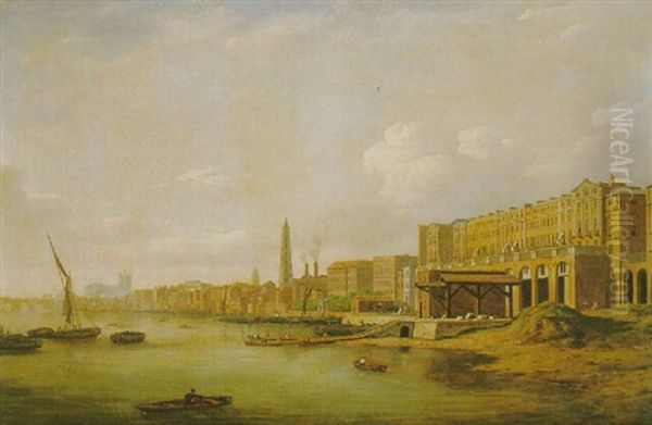 The Adelphi And The York Water Tower From The Thames - view 1