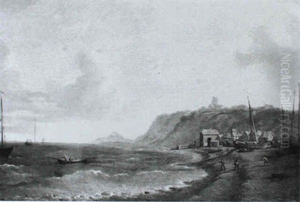A View Of Folkestone With Figures And Boats - view 1