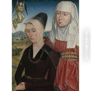 Female Donor With Saint Elizabeth Of Hungary (right Wing Of Triptych) Female Donor With Saint Elizabeth Of Hungary (right Wing Of Triptych)