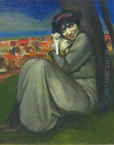 Femme Assise Contre Un Arbre Femme Assise Contre Un Arbre