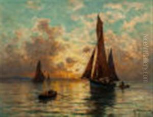Soleil Couchant by Georges-Philibert-Charles Maroniez