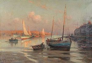 Bateau De Peche Sur La Greve by Georges-Philibert-Charles Maroniez