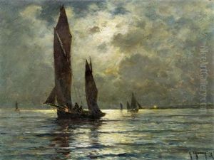 Seegelschiffe Auf Dem Offenen Meer Seegelschiffe Auf Dem Offenen Meer