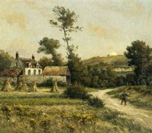 Farmer On A Country Road by Georges-Philibert-Charles Maroniez