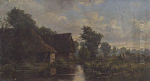 Fischerhutten Am Flussufer