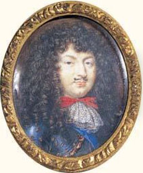 Portrait De Louis Xiv En Armure Fleur De Lysee Et Regardant Vers La Droite - view 1