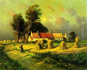 Returning Home Along A Country Path by Georges-Philibert-Charles Maroniez