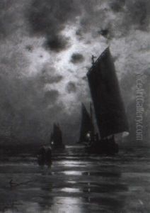 Abendstimmung Am Meer by Georges-Philibert-Charles Maroniez