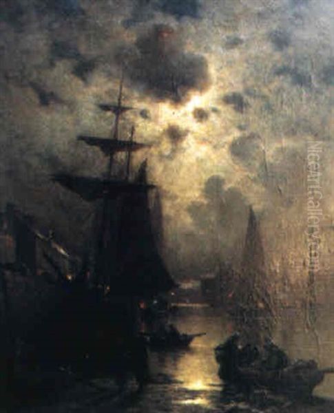 Pecheurs Partant Au Crepuscule - view 1