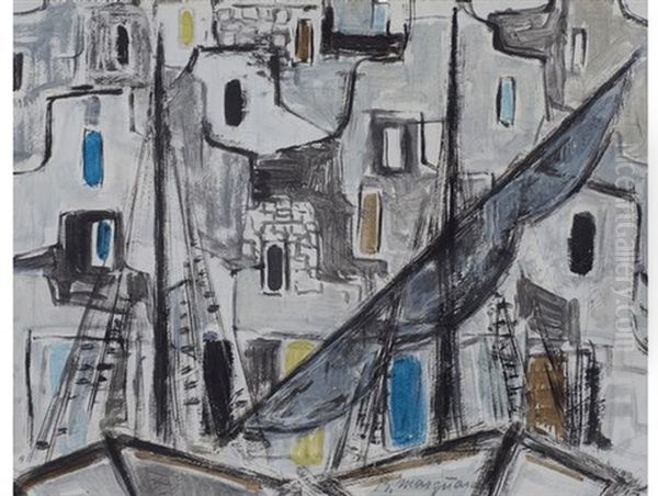 Sailboats, Buildings Beyond - view 1