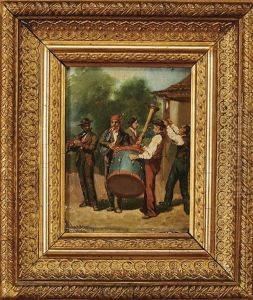 Musicos E Lancador De Foguetes by Leonel Marques Pereira