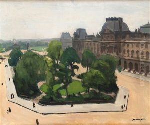 Figures Feasting In A Formal Garden by Albert Marquet