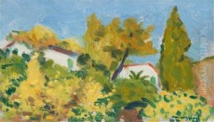 Figures Feasting In A Formal Garden by Albert Marquet