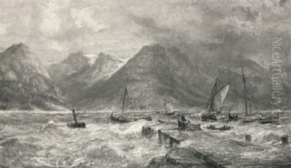 Stormy Days, Boats Off The Quay - view 1