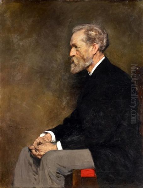 Der Vater Des Kunstlers, John Marr, Sitzend Im Profil - view 1