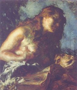 Die Busende Maria Magdalena by Carl von Marr