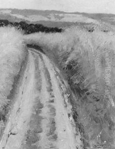 Landschaft Mit Einem Feldweg Landschaft Mit Einem Feldweg