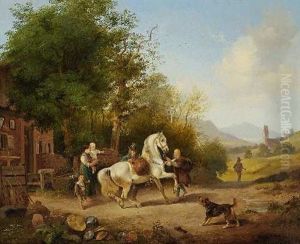 Abschied Vor Dem Bauernhaus