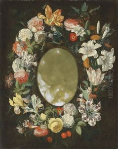 A Wreath Of Flowers by Jacob Marrel