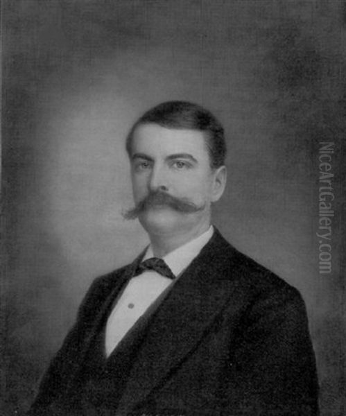 Portrait Of A Gentleman With A Handlebar Mustache - view 1