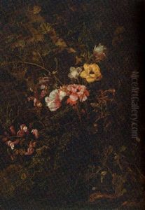 A Forest Floor Still Life, With Ivy And Flowers