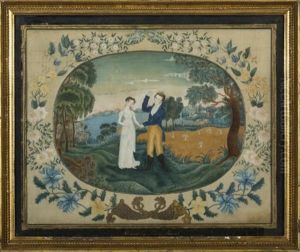 A Courting Couple In A Summer Landscape A Courting Couple In A Summer Landscape