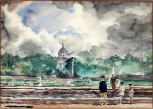 Sacre Coeur-paris, France by Reginald Marsh