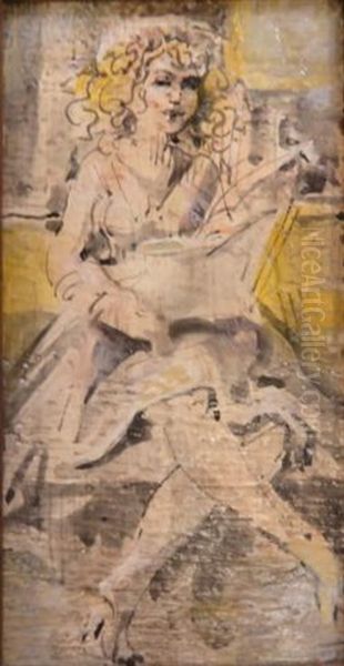 Subway Scene, A Double Sided Work - view 1