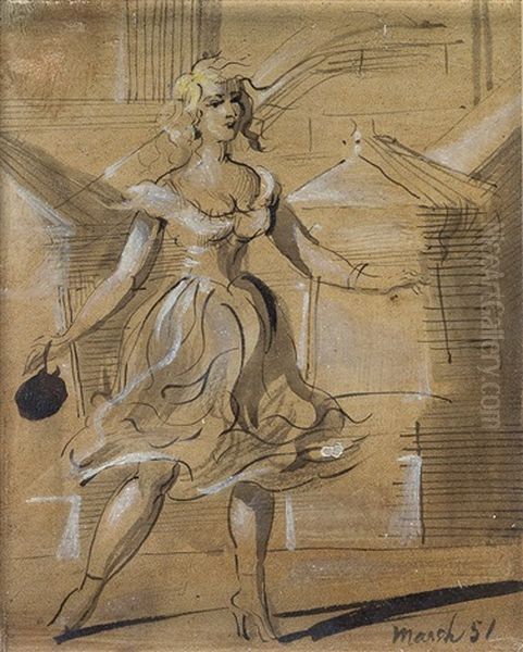 Woman Strolling - view 1