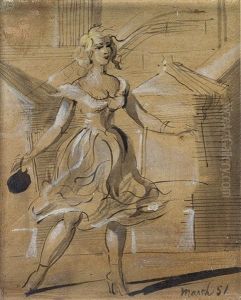 Woman Strolling by Reginald Marsh