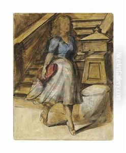 Untitled (woman Walking) by Reginald Marsh