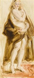 Standing Female Nude, After Rubens by Reginald Marsh