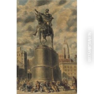 Washington Takes Union Square by Reginald Marsh
