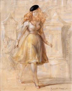 Woman With Black Beret by Reginald Marsh