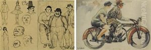 Motorcycle by Reginald Marsh