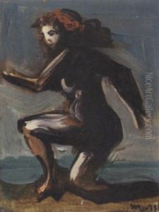 Woman In A Blue Skirt by Reginald Marsh