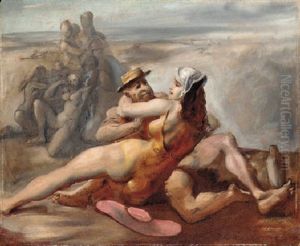 Figures On A Beach by Reginald Marsh